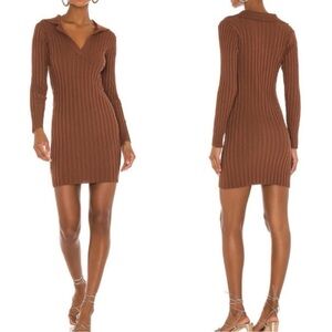 Tularosa by Aritzia Chocolate Long Sleeve Knit Dress size Small